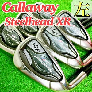 左利き用☆キャロウェイ Callaway Steelhead XR レフティ アイアン 6本セット 6-P.A 純正カーボンR 初心者 中級 人気モデル スチールヘッド