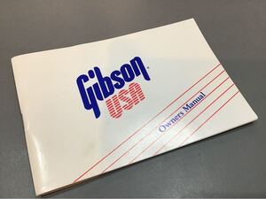 gibson ギブソン　1989年ごろ　マニュアル冊子　レスポール　SG フルアコ　セミアコ　335 ES ファイヤーバード　