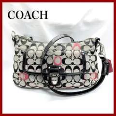 COACH コーチ　ハンドバッグ　ショルダーバッグ　キャンバス シグネチャー