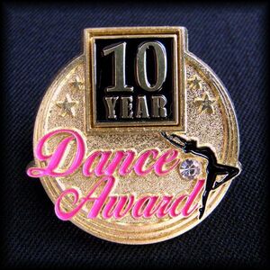 USA 10YEAR Dance Award PIN ダンス ピンバッジ ジャズダンス バレエ アメリカ No 49