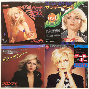 Ψ新世紀アンチック堂Ψブロンディ BLONDIE デボラ(デビー)・ハリー EP盤 4枚『Heart of Glass/Sunday Girl/Dreaming/call me』(1979-80)