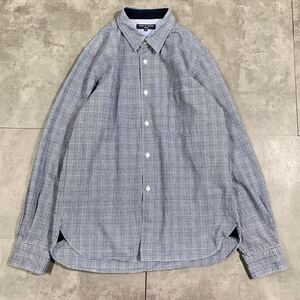 希少　COMME des GARCONS HOMME コムデギャルソンオム ●AD2010 渡辺淳弥 ●チェック コーデュロイ 切り替え ●長袖シャツ ●コレクション