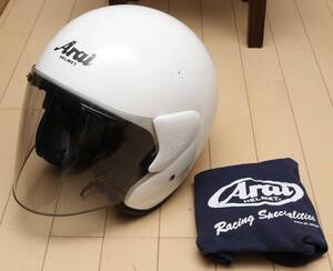 Arai アライ ジェットヘルメット SZ-α3 ホワイト sizeL 内装綺麗なコンディション