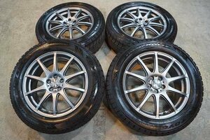 送料無料【バリ山 中古 SET】225/60R17 225/60-17 TOYO ウィンタートランパス TX 18年 ロクサーニ スポーツ 5H100 7J+50 スバル XV