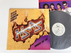 【US Ori美品】HSAS Sammy HagarNeal SchonKenny AaronsonMichael Shrieve / Through The Fire LP GEFFEN US GHS4023 84年名盤青い影