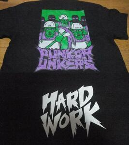 未使用 あいつ 突撃 攻 危険 Tシャツ 黒 L パンクドランカーズ punkdrunkers 工事 戦い