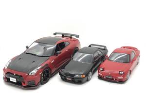 アオシマ　1/24＆1/32楽プラ　GT-R NISMO R32GT-R　RX-７ 完成品