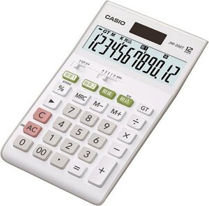 CASIO カシオ スタンダード電卓 12桁 JW-200T-N W税率 税計算 送料450円