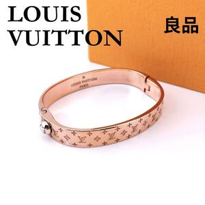 ★現行在庫なし品★ ルイヴィトン LOUIS VUITTON ブレスレット バングル カフ ナノグラム Sサイズ M00253