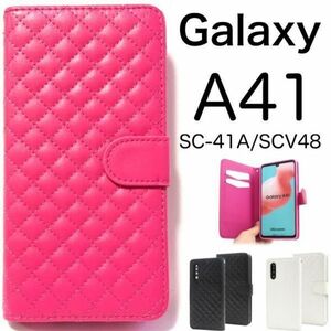 Galaxy A41 SC-41A/SCV48 ギャラクシー スマホケース ケース キルティング 手帳型ケース