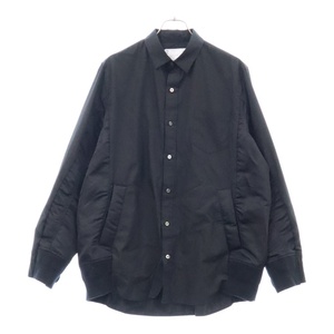 Sacai サカイ 24SS Cotton Poplin Shirt コットン ポプリン 切替シャツ ブラック 24-03326M