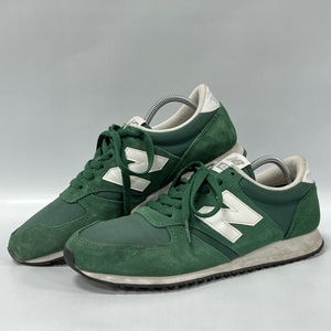 New Balance/ニューバランス/U420GWN/スウェード×ナイロン/コンビアッパー/ローカットスニーカー/26.0cm/グリーン×ホワイト