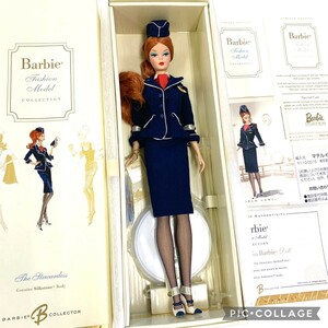 【希少】マテル Barbie バービー ファッションモデル コレクション スチュワーデス J4256 日本限定 ゴールドラベル 未使用 シルクストーン