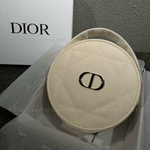 ディオール Dior ノベルティ 非売品 ポーチ 化粧ポーチ 丸型 ミニ バッグ バニティ 2WAY ハンドバッグ ブランド レディース 箱付き