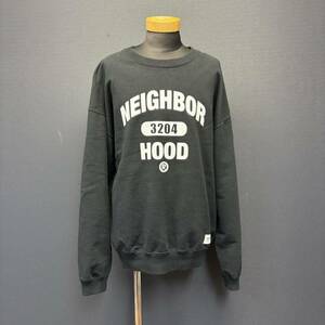 Neighborhood Logo Print College Sweatshirt ネイバーフッド ロゴ プリント カレッジ スウェットシャツ size L ブラック 長袖