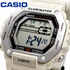 CASIO 腕時計 カシオ チープカシオ スタンダード デジタル メタルフェイス メンズ MWD-110H-8AV ライトベージュ 海外モデル [並行輸入品]