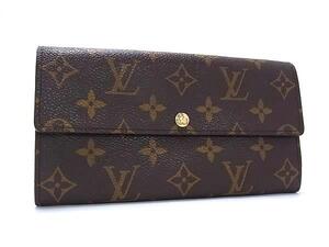 1円 ■美品■ LOUIS VUITTON ルイヴィトン M61734 モノグラム ポルトフォイユ サラ 二つ折り 長財布 ウォレット ブラウン系 FK2348