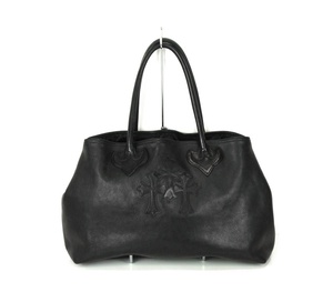 クロムハーツ CHROME HEARTS ■ 【 TOTE W SNP 3CEME 】 3 セメタリー クロス パッチ レザー トート バッグ 33760