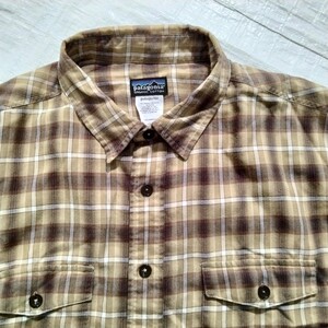 PATAGONIA パタゴニア 14 BUCKSHOT SHIRT ロングスリーブ　バックショット　シャツ 53856 薄コットンポリ　チェック　アウトドアシャツ　L