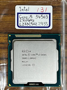 CPU Intel Core i5 3450S 2.80GHz L233C502-2435 動作チェック済 ジャンク No.131