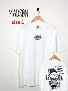 新品★最大値下げ　MADSON　マッドソン 半袖Tシャツ　オーバーサイズ　前後プリント　サイズL