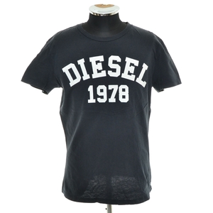 〇534151 DIESEL ディーゼル ○半袖 Tシャツ カレッジロゴ サイズM メンズ ネイビー