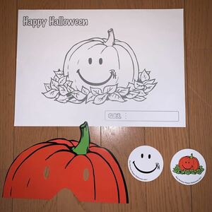 Ron Herman ロンハーマン Happy Halloween　ハロウィン　ぬりえ　　2017　レア　非売品　シール2枚　ぬりえ1枚　お面1枚　多数落札割引あり