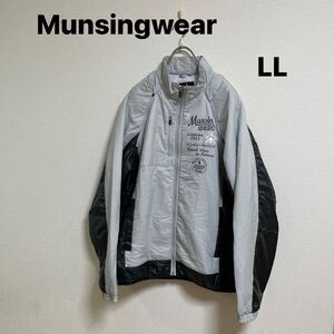 Munsingwear マンシングウェア 中綿　ナイロンジャケット ベスト　2way ブルゾン　LLサイズ　グレー　ゴルフウェア　GOLF ジャケット