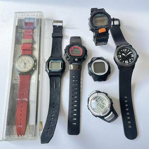 メンズ 腕時計 ジャンク 7点 まとめて CASIO swatch ALBA yamasa jaxis など 