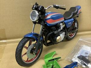 5 完成品 ジャンク アオシマ 1/12 カワサキ Z400 Z400FX ブルー KAWASAKI KZ400E ネイキッド バイク BIKE 昭和 旧車 プラモデル