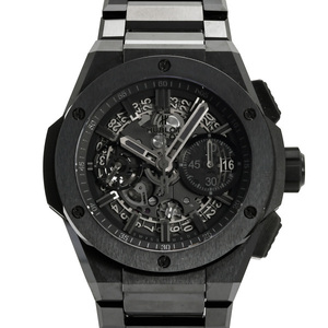 ウブロ HUBLOT ビッグバン インテグレーテッド オールブラック 世界限定500本 451.CX.1140.CX ブラック文字盤 中古 腕時計 メンズ