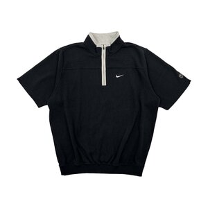 レア!!ビンテージ!!◆NIKE GOLF ナイキ ゴルフ 半袖 プルオーバー ジャケット サイズ S /黒/ブラック/メンズ/オールド