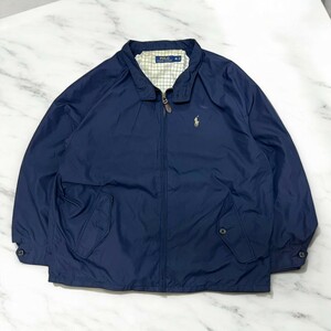 古着 POLO RALPH LAUREN SWING TOP JACKET NAVY ポロラルフローレン スイングトップ スポーツジャケット【Vintage】