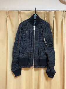 美品　sacai ma-1 ブルゾン　ジャケット　ゼブラ　4912 ボンバー