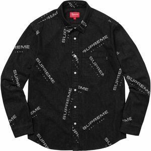 シュプリ-ム　Supreme Jacquard Denim Shirt BLACK M　シュプリ-ム　デニムシャツ