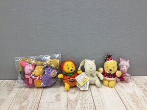 ◇ディズニー TDR くまのプーさん ぬいぐるみバッジ 5点 ピグレット イーヨー 4L21 【60】