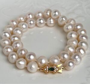 天然無調色本真珠ネックレス11mm42cm パールネックレス jewelry 艷やか本真珠 pearl necklace