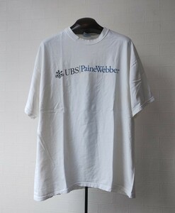 ■ 90s vintage ■ Hanes ヘインズ ■ UBS Painewebber 企業ロゴ プリントtシャツ ■ NNN1276