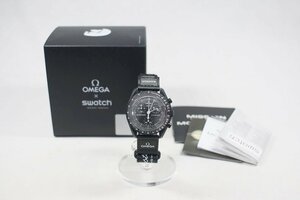 ◎ 未使用 OMEGA×Swatch オメガ スウォッチ スヌーピー MISSION TO THE MOONPHASE NEW MOON S033B700 腕時計 クオーツ クロノグラフ 黒