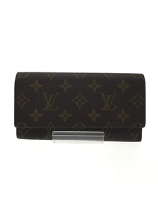 LOUIS VUITTON◆ポルト・円・3カルトクレディ_モノグラム_BRW/PVC/BRW/総柄/レディース