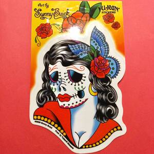 Lady Sugar Skull メキシカンスカル ステッカー シュガースカル Sunny Buick チカーノ メキシコ ローライダー