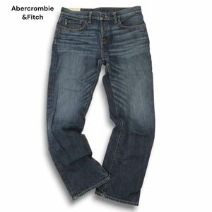 Abercrombie&Fitch アバクロンビー＆フィッチ 通年 ストレート USED加工★ デニム パンツ ジーンズ Sz.32　メンズ　C4B03450_8#R