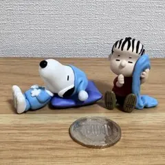 PEANUTSスヌーピーライナスフィギュアセット売りすやすやおやすみマスコット2