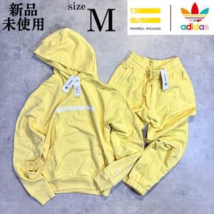 新品 Msize 定価3.1万 アディダス ファレルウィリアムス スウェット 上下セットアップ 黄色 イエロー adidas Pharrell Williams 人気