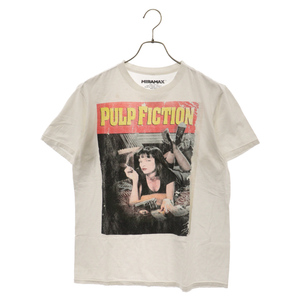 NO BRAND ノーブランド 2015年製 PULP FICTIONS MIRAMAXボディー パルプフィクション プリント 半袖カットソー ムービー Tシャツ ホワイト