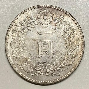 Y629 日本銀貨 明治二十四年 一圓銀貨 小型 直径約38.23mm 重量約26.7g 厚み約2.61mm