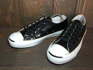 ★Converse コンバース JACK PURCELL ジャック パーセル パテントレザー 黒 25.5cm 美品 Used 検 ニルヴァーナ カートコバーン エナメル