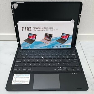 【1円オークション】F102 iPad 10.2インチ 第9世代/第8世代 /第7世代/Pro 10.5インチ/Air3通用 Bluetooth ワイヤレス キーボード AMF0005