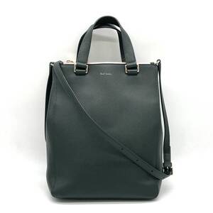 良品 Paul Smith ポールスミス レザー 2way トートバッグ ショルダー ハンドバッグ 