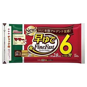 マ・マー 早ゆで6分スパゲティ 太麺2.0mm チャック付結束タイプ 500g